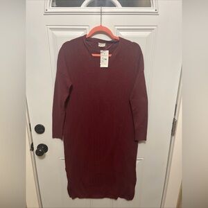 Caslon Maroon Knit Dress NWT Body forming